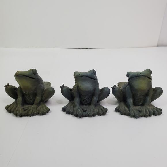 Vintage (Set of 3) 1999 Figi Graphics Frog Flower Pot Risers - Picture 3 of 12